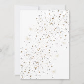 ダスティブルーモダン金ゴールドキンセアニラ 招待状 (裏面)