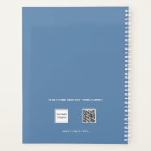 ダスティブルーモノグラムイニシャル2026 プランナー手帳 (裏面)