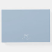 ダスティブルーモノグラムベビーシャワーゲストブック ゲストブック (裏面)