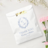 ダスティブルーモノグラムボタニカルリースありがとう フェイバーバッグ (封をした状態)