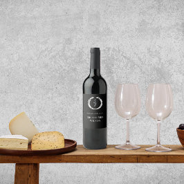 ダスティブルーモノグラムリースホワイト ワインラベル