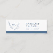 ダスティブルーモノグラムリース スキニー名刺 (正面)