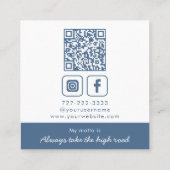 ダスティブルーモノグラムリース スクエア名刺 (裏面)