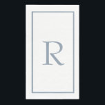 ダスティブルーモノグラム名結婚のブライダルシャワー<br><div class="desc">文字テンプレートでモノグラムのイニシャル可能にカスタマイズ!</div>