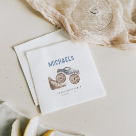 ダスティブルーモンスタートラック誕生日 スタンダードランチョンナプキン