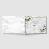 ダスティブルーユエレガントーカリプトゥスグリーンリーマーブル ゲストブック (全面)