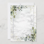 ダスティブルーユエレガントーカリプトゥスグリーンリーマーブル 招待状 (裏面)