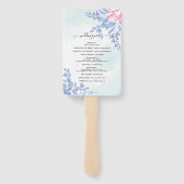 ダスティブルーユーカリバラフローラ結婚式 プログラム ハンドファン (裏面)