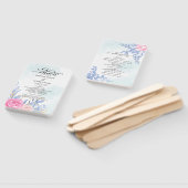 ダスティブルーユーカリバラフローラ結婚式 プログラム ハンドファン (組立なし)