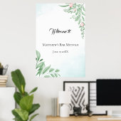 ダスティブルーユーカリバーバルミツワーウェルカム ポスター (ホームオフィス)