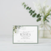 ダスティブルーユーカリフローラブライダルシャワーゲーム エンクロージャーカード (スタンド正面)