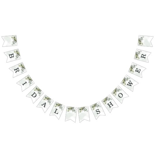 ダスティブルーユーカリプスグリーンエリーボホブライダルシャワー バンティングフラッグ (全)