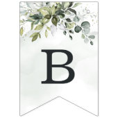 ダスティブルーユーカリプスグリーンエリーボホブライダルシャワー バンティングフラッグ (第2の旗)