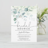 ダスティブルーユーカリプタスグリーンリーブライダルシャワー 招待状 (スタンド正面)