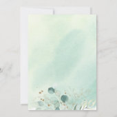 ダスティブルーユーカリプタスグリーンリーブライダルシャワー 招待状 (裏面)