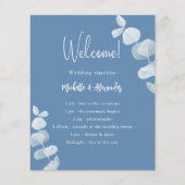 ダスティブルーユーカリプタス結婚式プログラム予算 チラシ (正面)