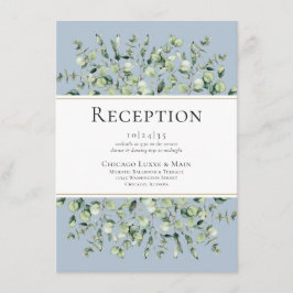 ダスティブルーユーカリプトゥスウェディングレセプション エンクロージャーカード