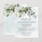 ダスティブルーユーカリプトゥスグリーンサキュリー結婚ズ エンクロージャーカード (正面/裏面)