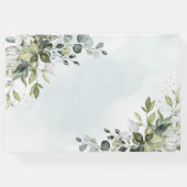 ダスティブルーユーカリプトゥスグリーンサキュリー結婚ズ ゲストブック (裏面)