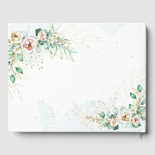 ダスティブルーユーカリプトゥスグリーンサキュリー結婚ズ ゲストブック (裏面)