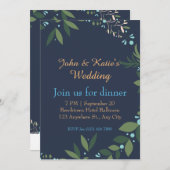 ダスティブルーユーカリプトゥスグリーンサキュリー結婚ズ シーズンカード (正面/裏面)