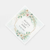 ダスティブルーユーカリプトゥスグリーンサキュリー結婚ズ スタンダードランチョンナプキン (角)