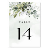 ダスティブルーユーカリプトゥスグリーンサキュリー結婚ズ テーブルナンバー (裏面)