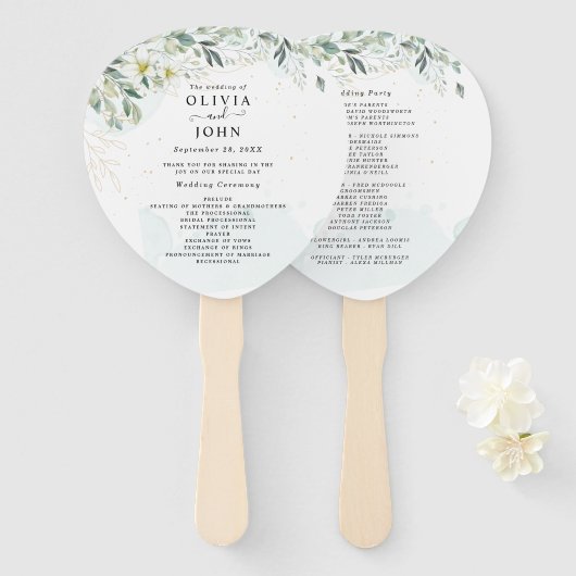 ダスティブルーユーカリプトゥスグリーンサキュリー結婚ズ ハンドファン (正面&裏面)