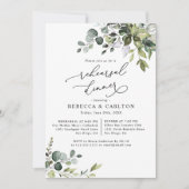 ダスティブルーユーカリプトゥスグリーンリハーサルディナー 招待状 (正面)