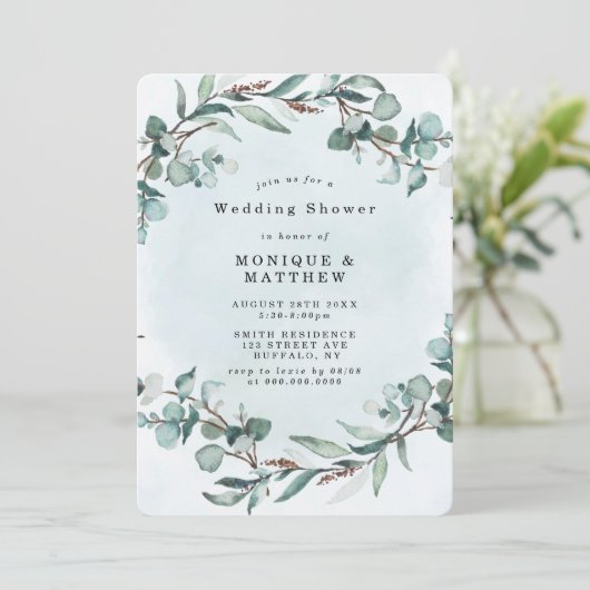 ダスティブルーユーカリプトゥスグリーンリーウェディングシャワー (スタンド正面)