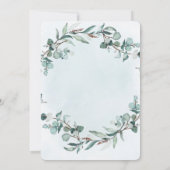 ダスティブルーユーカリプトゥスグリーンリーブライダルシャワー 招待状 (裏面)