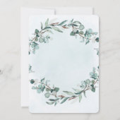 ダスティブルーユーカリプトゥスグリーンリーブライダルシャワー 招待状 (裏面)