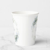 ダスティブルーユーカリプトゥスグリーンリーボホブライダルシャワー 紙コップ (右)