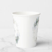 ダスティブルーユーカリプトゥスグリーンリーボホブライダルシャワー 紙コップ (右)