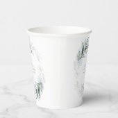 ダスティブルーユーカリプトゥスグリーンリーボホブライダルシャワー 紙コップ (右)