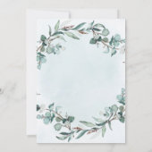 ダスティブルーユーカリプトゥスグリーンリー婚約パーティ 招待状 (裏面)