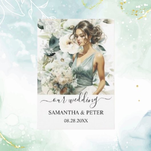 ダスティブルーユーカリプトゥスグリーン 出欠カード