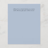 ダスティブルーユーカリプトゥスバジェット結婚式招待状 チラシ (裏面)
