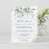 ダスティブルーユーカリプトゥスブライダルシャワー招待 招待状 (スタンド正面)