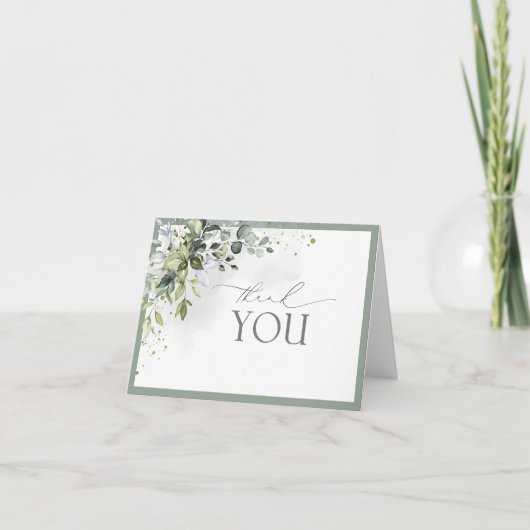 ダスティブルーユーカリプトゥスボタニカルサンキューカード サンキューカード (正面)