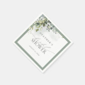 ダスティブルーユーカリプトゥスボタニカルブライダルシャワー スタンダードカクテルナプキン (角)