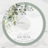 ダスティブルーユーカリプトゥスボタニカルブライダルシャワー ワイングラスタグ (正面)