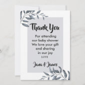 ダスティブルーユーカリ感謝していユー 招待状 (正面)