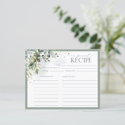 ダスティブルーユーカリ植物性シャワーレシピカード (スタンド正面)