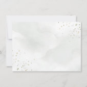 ダスティブルーユーカリ植物結婚披露宴 招待状 (裏面)