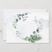 ダスティブルーユーカリ素朴リハーサルディナー 招待状 (裏面)