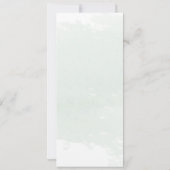 ダスティブルーユーカリ結婚のメニューブライダルシャワー 招待状 (裏面)