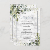 ダスティブルーユーカリ結婚グリーン詳細 エンクロージャーカード (正面/裏面)