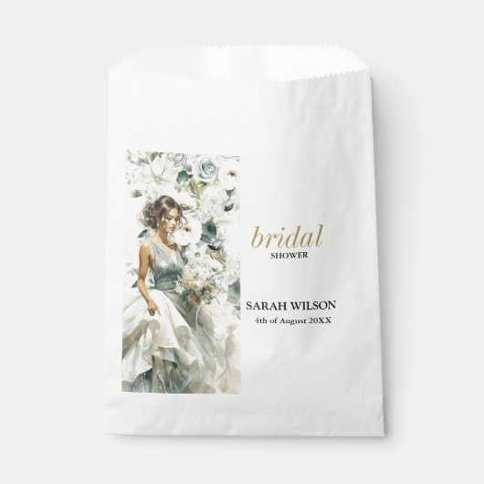 ダスティブルーユーカリ結婚グリーン フェイバーバッグ (正面)