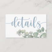 ダスティブルーユーカリ結婚ス詳細 エンクロージャーカード (正面)